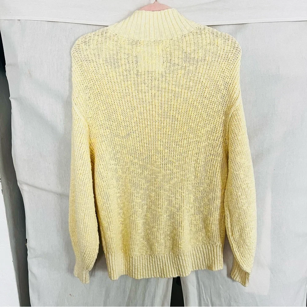 Aerie Hits The Spot Mock Neck Yellow Sweater - Picture 6 of 9